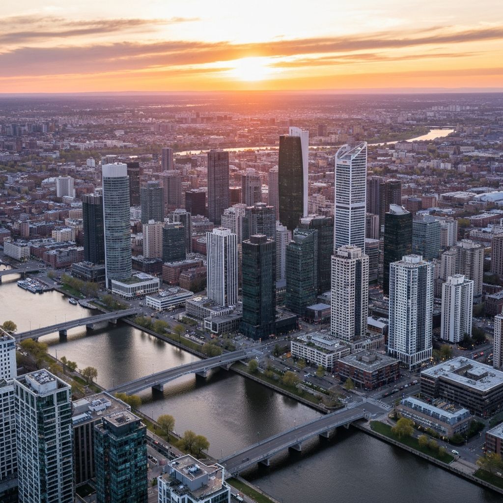 City skyline representing urban challenges